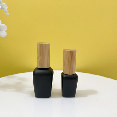 タケ帽子との楕円形の形10ml 12ml 15mlのあたりの多彩なOemの釘のガラス ビンの正方形